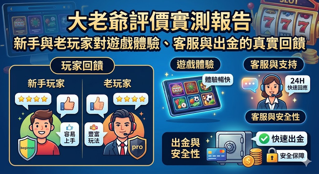 大老爺評價實測報告：新手與老玩家對遊戲體驗、客服與出金的真實回饋